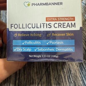 Folliculitis Cream Extra Strength 3.53 OZ new Sealed In Box Pharmbanner